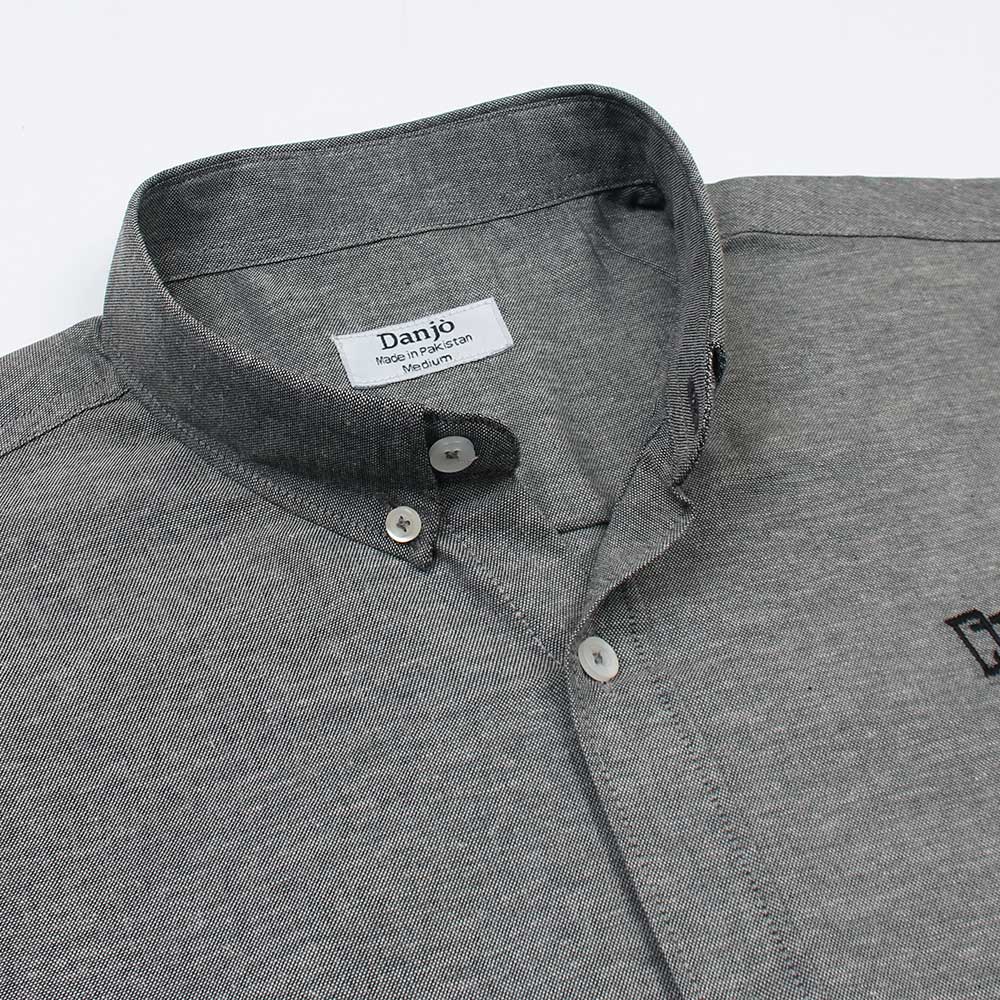 Double Tone Grey Oxford Shirt