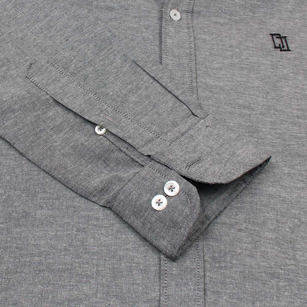 Double Tone Grey Oxford Shirt