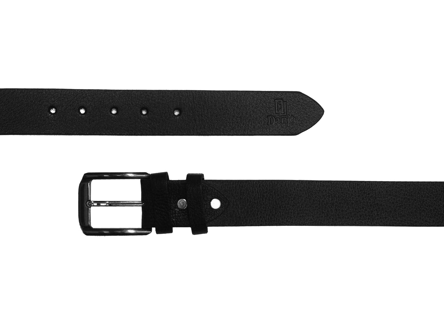 Casual Textured Faux Leather Belt (Black)