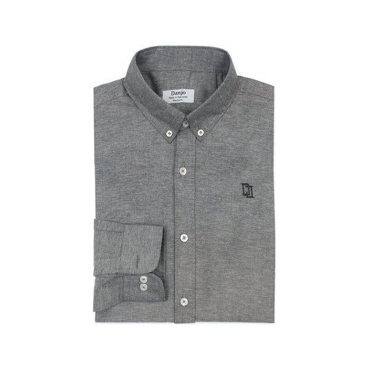 Double Tone Grey Oxford Shirt