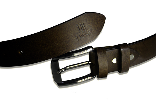 Casual Faux Leather Belt (Brown)