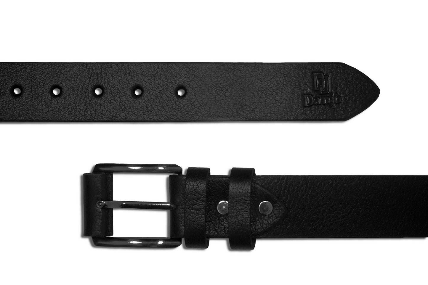 Casual Textured Faux Leather Belt (Black)