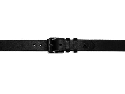 Casual Textured Faux Leather Belt (Black)