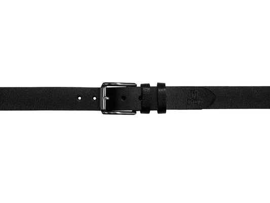 Casual Textured Faux Leather Belt (Black)